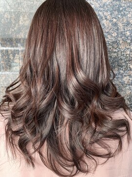 ヘアー カフナ 京急蒲田店(hair kahuna) 可愛いピンク系グレイカラー