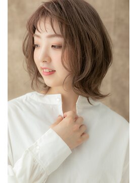 モッズヘア 越谷(mod's hair) シースルーバングくせ毛風くびれボブウルフZ越谷20代30代40代