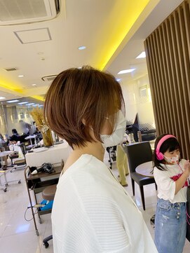 ケンジ 洋光台(KENJE) 前髪長め丸みショート　style by 田爪　【洋光台美容室】