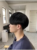 黒髪マッシュ