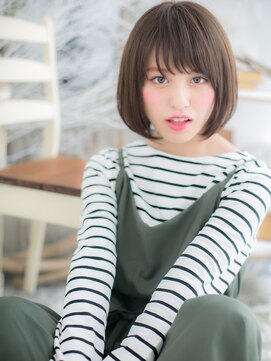 モッズヘア 越谷(mod's hair) ナチュラルモード斜めバング黒髪ぶつ切りボブc5越谷20代30代40代