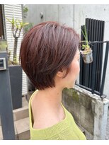 レオニード 表参道(LEONID) 岡田≫ハンサムショートボブ×オレンジブラウン