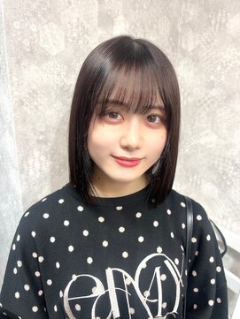 ワンズ リー 上大岡店(One's ly) レイヤーカット/ウェットヘア/オリーブベージュ[上大岡]