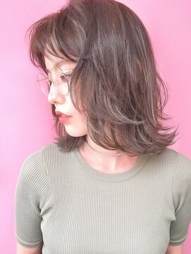 ランプ ヘアー(lamp hair) ソフトウルフレイヤースタイル、THROWハイライト【lamp尾崎】