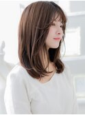 ■レイヤーカット艶感ストレートミディアム401★越谷30代40代!