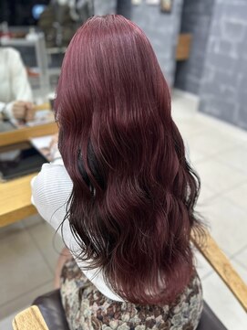 ラウル(Laulu) デザインカラー/レイヤーカット/ウェットヘア/オリーブベージュ