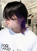 メンズウルフ　インナーパープルカラー