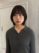 ヨーク(YOKE)&nbsp;【YOKE】くびれボブオリーブグレージュ顔周りカット透明感カラー