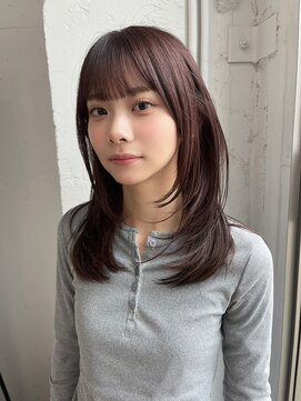 アルテペロ(arte pelo) 顔周りレイヤー/カシスカラー