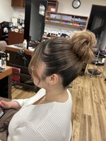 デビュー ヘアーメイク&nbsp;ホワイトグレージュ/デジタルパーマ/チェリーブラウン/宜野湾