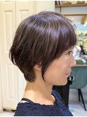 ミニウルフレイヤーカット顔周りカット前髪カットショート/大宮