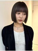 福井タッセルボブ透明感カラーグレージュ学生髪質改善
