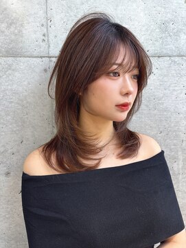 ロンドメリア 天神大名店(Lond Melia) 黒髪カタログ/オリーブグレー/小顔に見せるヘア/クラゲヘアー