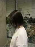 切りっぱなしボブ / ベージュカラー