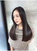 着物ヘア/大人ガーリー/ダークアッシュ/似合わせカット