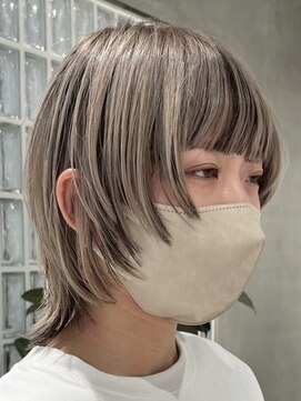 テクネ 天神大名(techne) 天神大名顔周りレイヤーカットミディアムボブタッセルボブパーマ