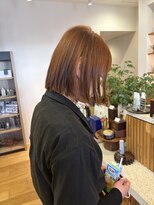 パライソ 南公園店(PARAISO)&nbsp;ボブ×ブリーチなしのオレンジベージュ