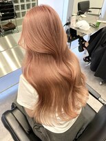 サンクプロジェクト(cinq PROJECT)&nbsp;コーラルピンクベージュオレンジブラウンレイヤーハッシュカット