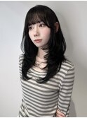 イメチェン/ピンクベージュ/アンブレラカラー/前髪/名古屋駅