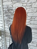 ヘアー ルセロ アット プリム(hair lucero @ prim)&nbsp;ブリーチありオレンジカラー