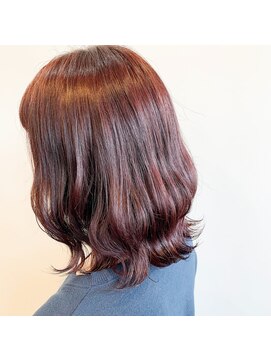オル(Olu) 【MASAYA】切りっぱなしボブ×カシスブラウン