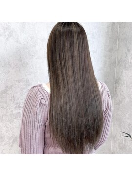 デミヘアー(Demi hair) 馴染ませハイライト×ストレートヘア