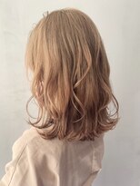 アイティーバイアルバム 藤沢店(IT by ALBUM)&nbsp;ミルクティーベージュ_グレージュカラーボブウルフ_ba260251