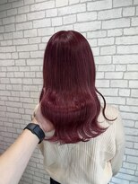 ミューバイケンジ(miu by KENJE)&nbsp;miu&橋本愛海　ブリーチ1回でチェリーピンク◎