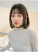 重めのボブでもオトナ可愛い　2