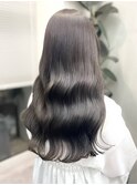 20代30代40代ストレートアッシュベージュ髪質改善艶感カラー