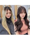 大人可愛い韓国レイヤー　顔まわりカット　サイドバング　#