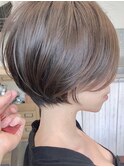 流し前髪小顔つや髪顔まわり簡単スタイリングショートボブヘア