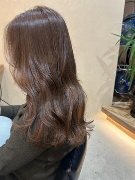 ヒビヲ(HIBIO) ブラウンカラーミルクティーベージュブリーチなしダブルカラー