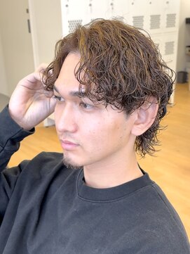 ビカム 名駅(become) 【サーフカール】ブラウンハイライト 外国人風パーマ 名古屋