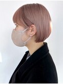 ショートくびれヘア顔周りレイヤーおくれ毛_ba453731