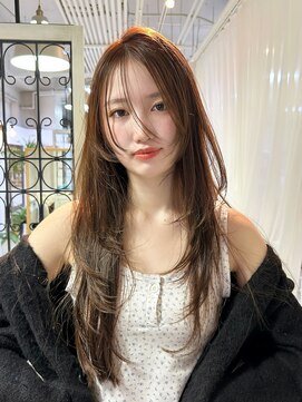 エミュ 中央駅店(eMu) ロングレイヤー×ブラウンベージュ