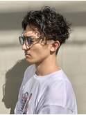 スパイラルパーマランダムパーマツーブロックメンズパーマ/ 井上