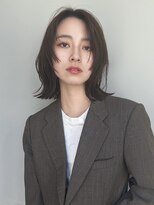 トリッカ 銀座(tricca)&nbsp;くびれボブ/ミディアムレイヤー/オリーブベージュ/艶カラー