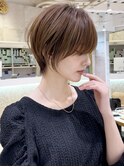 ショートボブ髪型30代40代50代前髪あり前髪無し面長丸顔【西村ss