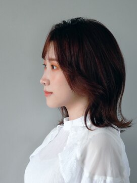 アース 溝の口店(HAIR&MAKE EARTH) 20代30代◎秋の暗めカラー×くびれレイヤーカットで小顔美人