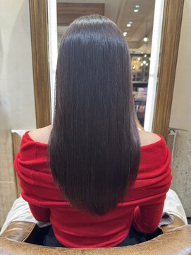 ミンクス 銀座店(MINX) 髪質改善×艶々×ロングストレート×艶ブラウンカラー