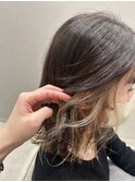 インナーカラー×ベージュ