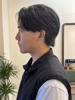 ピコット(P cott)&nbsp;メンズカットツーブロックセンターパートフェザーパーマクリーム