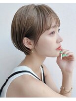 パザパ 寒河江店(pa.za.pa.)&nbsp;ハイトーン丸みショートボブ/ヌーディーベージュ/20代30代40代
