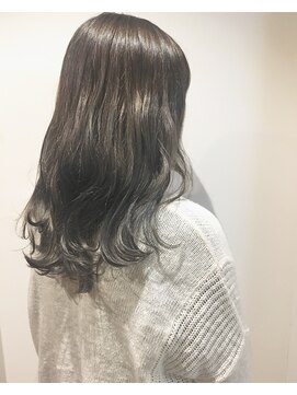 ヘアメイク オブジェ(hair make objet) 暗くても透けるグレージュカラー