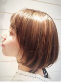 柔らかボブ☆インナーカラー