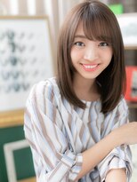 カバーヘア イヴ 戸頭店(COVER HAIR EVE)&nbsp;斜めバング×ワンカールの好感度セミディa戸頭20代30代40代