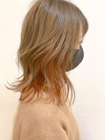 モリオ フロム ロンドン イオンモール 熊本店(morio FROM LONDON)&nbsp;【morio熊本】インナーカラー×オレンジ.k