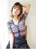 【La fith】前髪インナーカラー×外ハネボブ