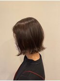 くびれカール[カット+カラー/アッシュブラック/30代40代/北九州]